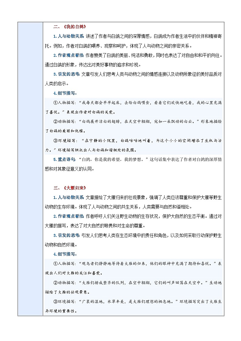 第五单元 人与动物主题阅读(讲义)(原卷版)第3页