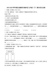 2024-2025学年湖北省襄阳市襄州区七年级（下）期末语文试卷（含详细答案解析）