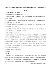 2024-2025学年湖南省长沙市市长郡教育集团七年级（下）期末语文试卷（含详细答案解析）