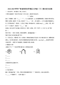 2024-2025学年广东省深圳市罗湖区七年级（下）期末语文试卷（含详细答案解析）