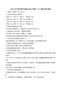 2024-2025学年四川省凉山州七年级（下）期末语文试卷(含详细答案解析)
