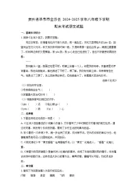 贵州省毕节市金沙县2024-2025学年八年级下学期期末考试语文试卷(学生版)