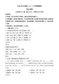 辽宁省大连市金普新区2025-2026学年七年级上学期10月月考语文试题（含答案）（解析版）
