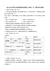 2024-2025学年山东省东营市垦利区八年级（下）期末语文试卷（含详细答案解析）