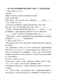 2024-2025学年河南省许昌市长葛市八年级（下）期末语文试卷（含详细答案解析）