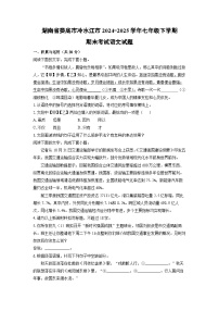湖南省娄底市冷水江市2024-2025学年七年级下学期期末语文语文试题（学生版）