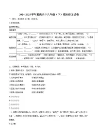 2024-2025学年重庆八中八年级（下）期末语文试卷(含详细答案解析)