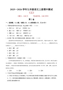 (天津专用)期中练兵卷(三)(解析版+原卷版)2025—2026学年九年级语文上册期中练兵卷