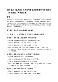 初中语文(通用版)标点符号易错点分类精析与实战练习(附答题技巧 + 详细答案)