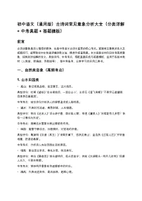 初中语文(通用版)古诗词常见意象分析大全(分类详解 + 中考真题 + 答题模板)