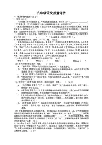 安徽省合肥市第五十中学新校2025—2026学年九年级上学期期中考试语文试题