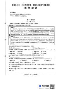 河北省廊坊市固安县2025-2026学年九年级上学期11月期中语文试题