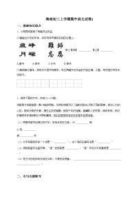 海南初三上学期期中语文试卷1