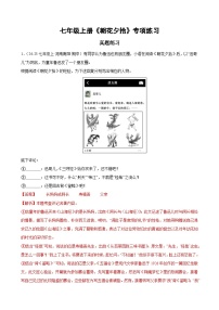 七年级上册语文《朝花夕拾》专项练习（含答案）