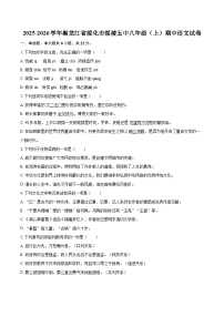 2025-2026学年黑龙江省绥化市绥棱五中八年级（上）期中语文试卷-自定义类型