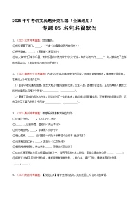 专题05 名句名篇默写（第2期）（原卷+解释）2025年中考语文真题分类汇编 全国通用