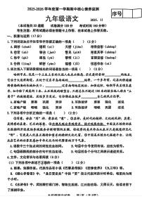 辽宁省大连市金普新区2025—2026学年九年级上学期期中考试语文试题