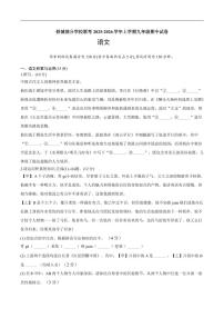 安徽省六安市舒城县部分学校联考2025-2026学年九年级上学期11月期中语文试题