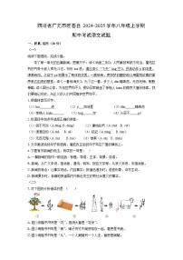 四川省广元市旺苍县2024-2025学年八年级上学期期中考试语文试卷（学生版）