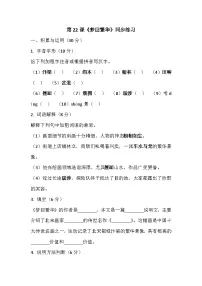人教部编版（2024）八年级上册梦回繁华课时练习