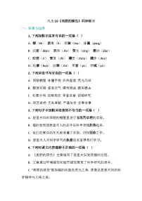 初中语文人教部编版（2024）八年级上册（2024）10*美丽的颜色/艾芙·居里课后练习题