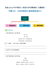 专题03:古诗词鉴赏之画面描绘(练习)含答案2026年中考语文一轮复习之古诗文专题(全国通用)学案