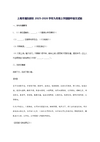 上海市浦东新区2025_2026学年九年级上学期期中语文试卷