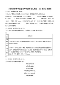 2024-2025学年内蒙古呼和浩特市九年级（上）期末语文试卷-自定义类型