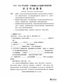 广东省揭阳市普宁市2024-2025学年九年级上学期1月期末语文试题