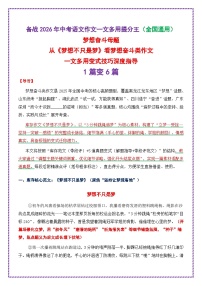 梦想奋斗母题《《梦想不只是梦》》一文多用提分王（1篇变6篇）-2026年中考语文一文多用主题写作讲练（全国通用)