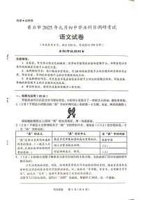 湖北省黄石市2024—2025学年九年级上学期期末考试语文试题