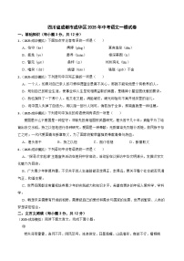 四川省成都市成华区2025年上学期中考语文一模试题（含答案）