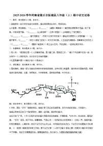 2025-2026学年河南省商丘市柘城县八年级（上）期中语文试卷-自定义类型