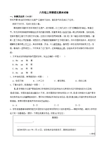 山东省青岛市市北区2025年八年级上学期语文期末试卷附答案