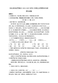 河北省保定市唐县2024-2025学年八年级上学期期末考试语文试卷（学生版）