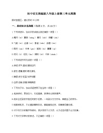 初中 语文 统编版 八年级上册 第三单元 周测及深度解析