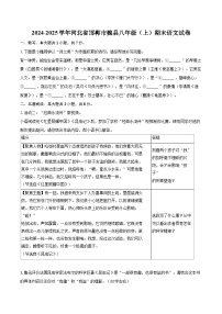 2024-2025学年河北省邯郸市魏县八年级（上）期末语文试卷-自定义类型