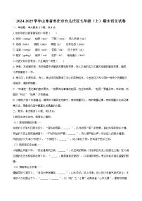 2024-2025学年山东省枣庄市台儿庄区七年级（上）期末语文试卷-自定义类型