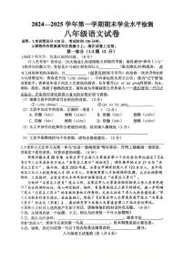 河北省邯郸市武安市2024-2025学年八年级上学期1月期末语文试题