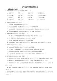 山东省临沂市2025年七年级上学期语文期中试卷四套及答案