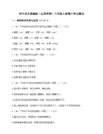 初中 语文 统编版五四学制 六年级上册 第六单元 测试及答案