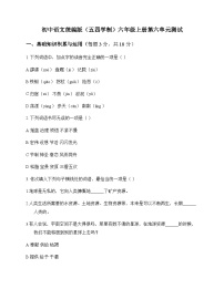 初中 语文 统编版五四学制 六年级上册 第六单元 测试及深度剖析
