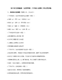 初中 语文  统编版五四学制 六年级上册 第三单元 同步练及全面解析