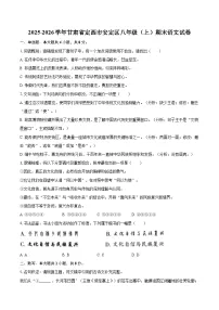2025-2026学年甘肃省定西市安定区八年级（上）期末语文试卷-自定义类型