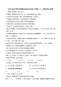 2025-2026学年甘肃省定西市安定区八年级(上)期末语文试卷-自定义类型