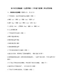 初中 语文 统编版五四学制 六年级下册 第三单元 同步练及答案