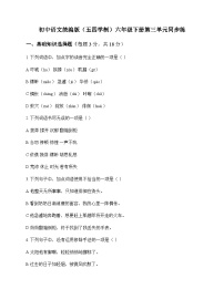 初中 语文  统编版五四学制 六年级下册 第三单元 同步练及深度解析