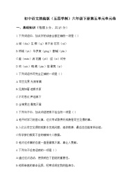 初中 语文 统编版五四学制 六年级下册 第五单元 单元卷及深度剖析
