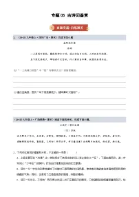 专题05 古诗鉴赏-2026年九年级语文（人教版）上学期（期末复习专项练习）（含答案）
