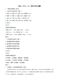 四川省眉山市彭山区第一中学2025-2026学年九年级上学期期中语文试题(含答案)(含解析)
